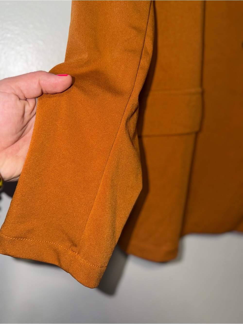 Women's Single-Button Rust Blazer Jacket - Picture 4 of 10